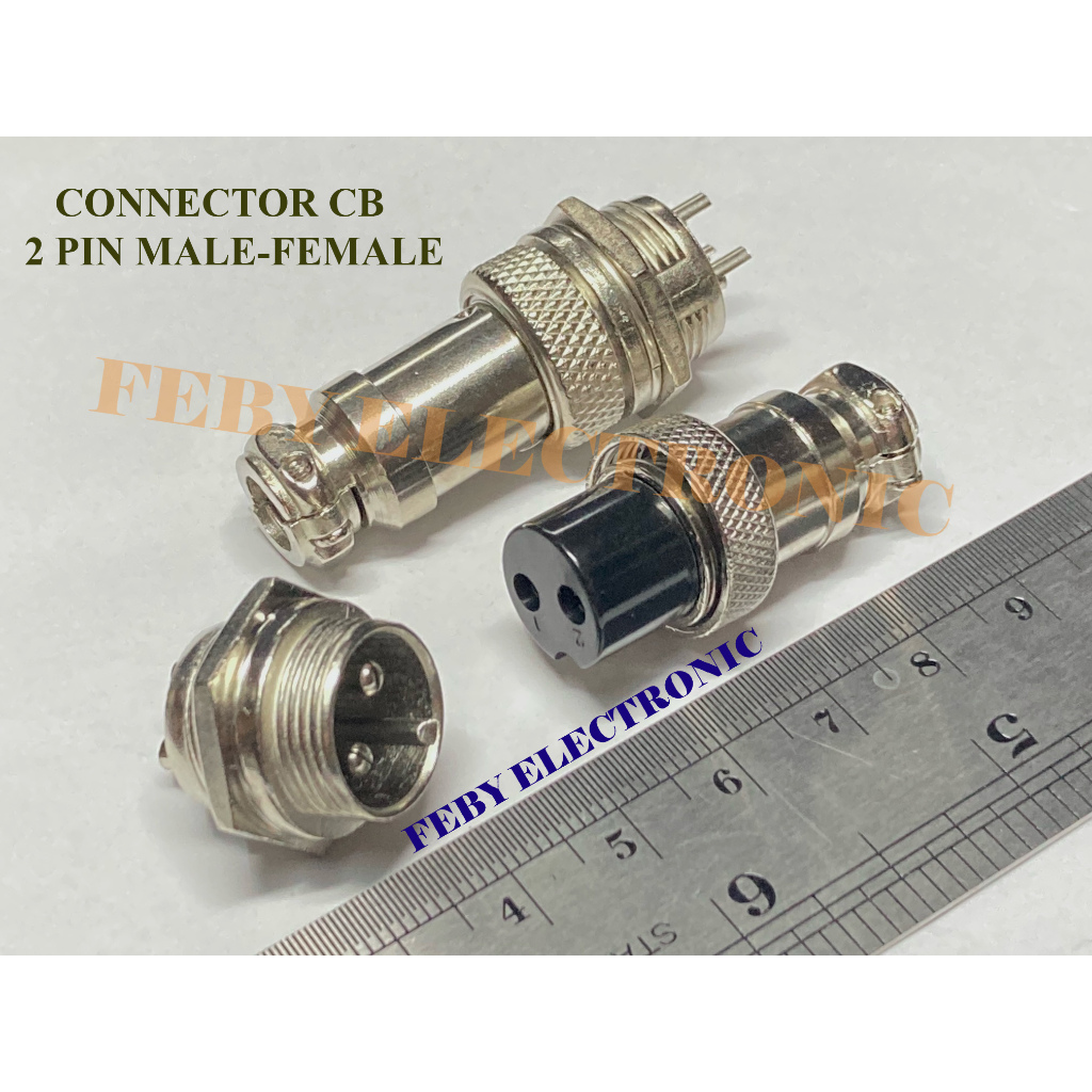 Aviation Plug Connector Konektor CB 2 Pin Male Female (Sepasang)