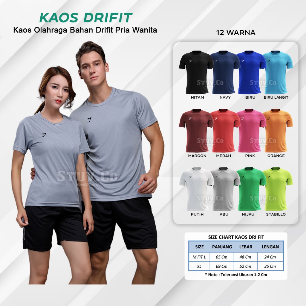 KAOS DRIFIT OLAHRAGA UNISEX PREMIUM