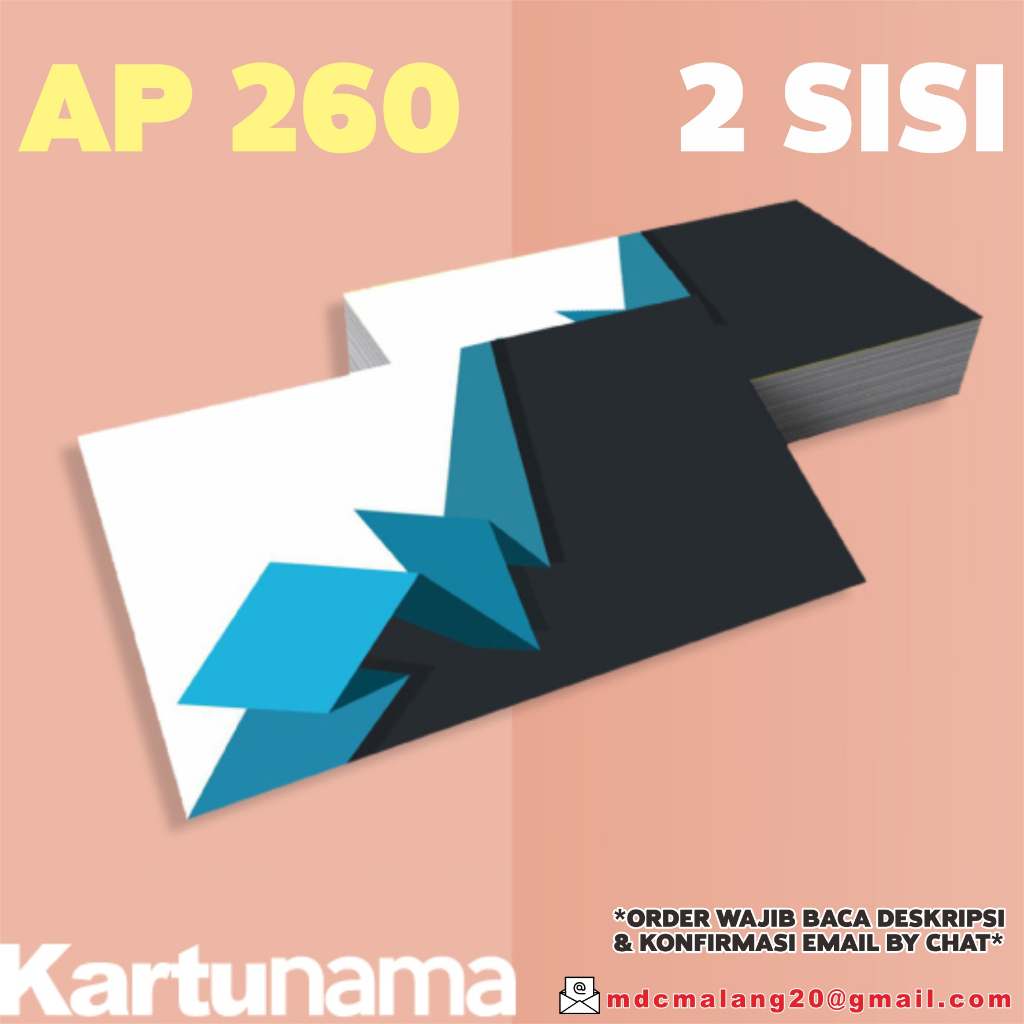 

KARTU NAMA AP 260 2 SISI 100 PCS FREE BOX MURAH