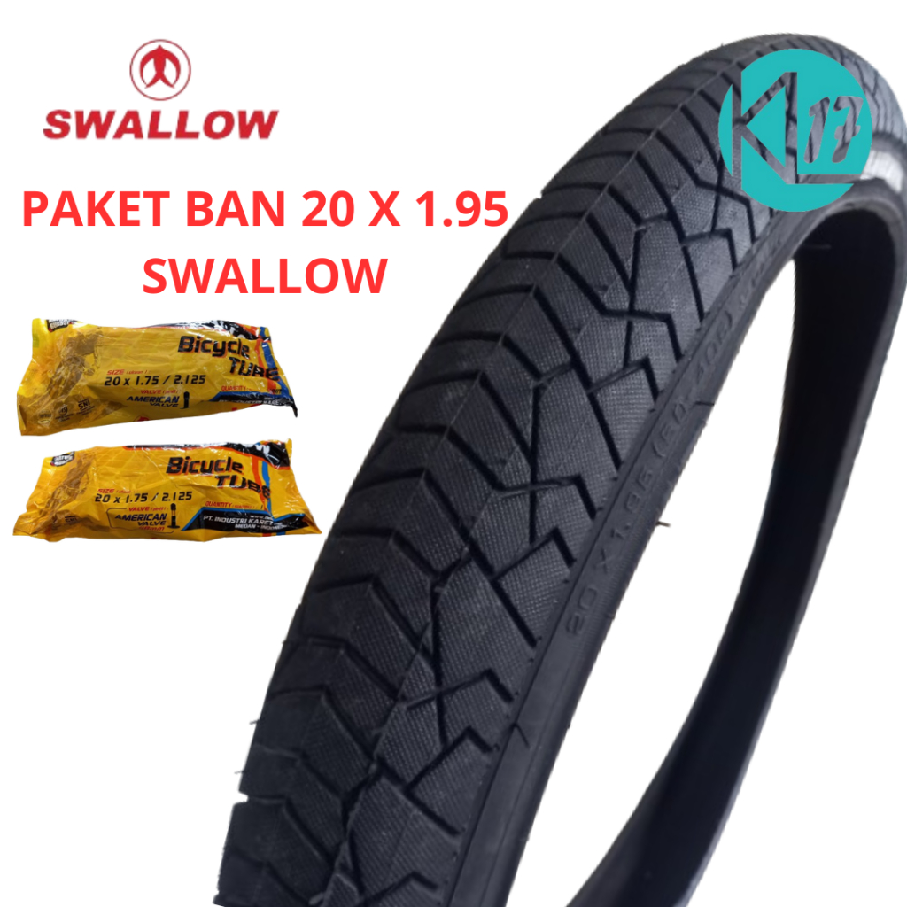 BAN LUAR 20 X 1.95 SWALLOW PAKET BAN SEPEDA 20 X 1.95 SWALLOW BAN SEPEDA 20 BMX MTB MINI LIPAT