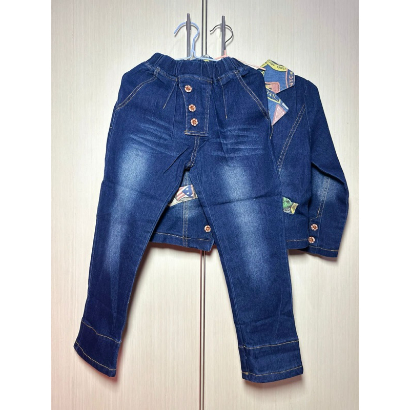 Set jeans blezer anak cowok Premium