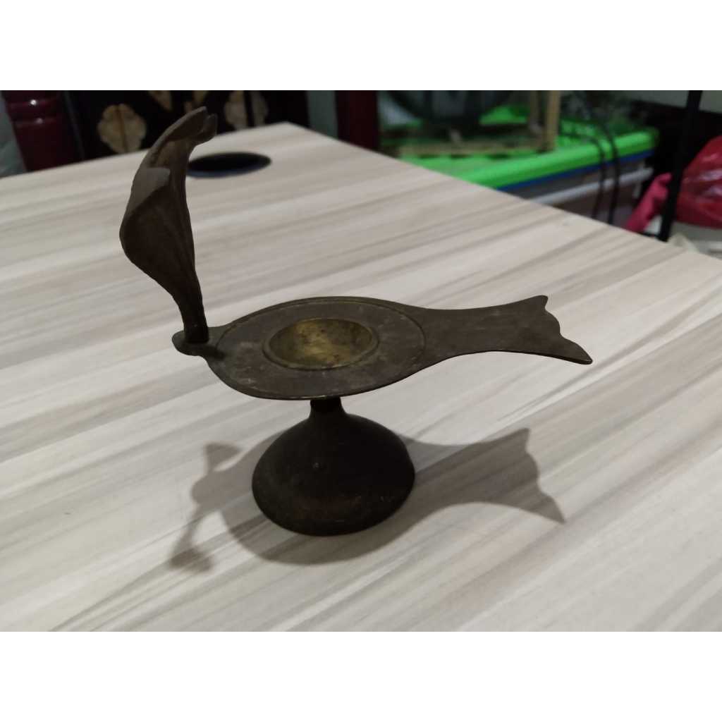 Tempat Lilin Kuningan Kuno Jadul Antik