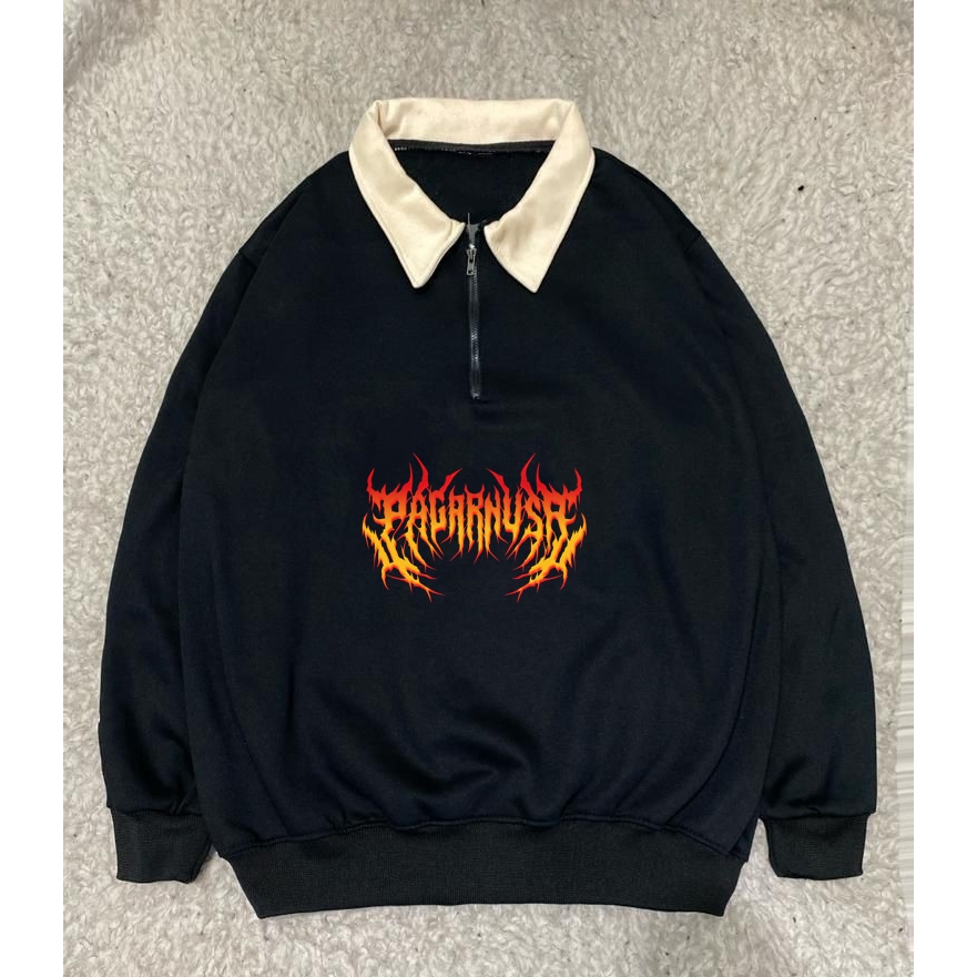 Rugby Halfzip Pagar Nusa. - Jaket Sweater Pria