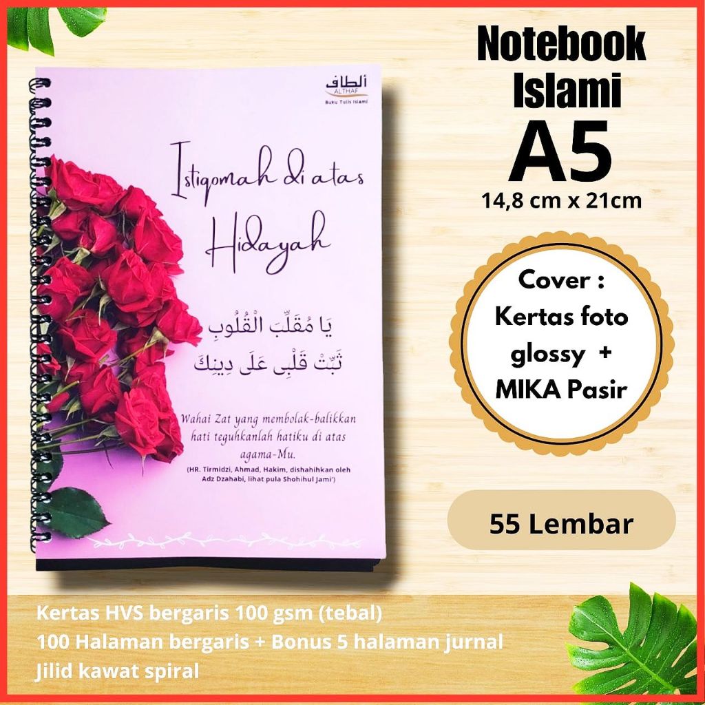 

NOTEBOOK ISLAMI A5 HVS 100 Gsm TEBAL 55 Lembar