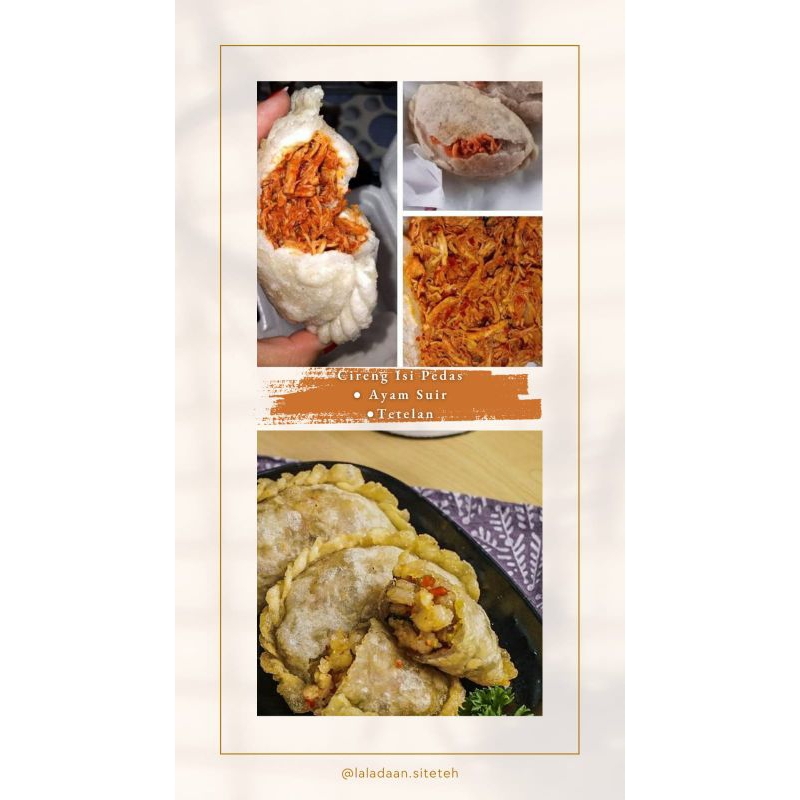 

cirengkuah/cireng pedas/cirenggoreng/cireng ayam suwir pedas
