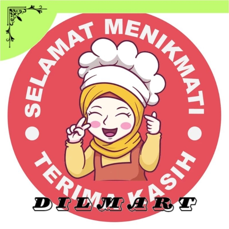 

(pcs)stiker Selamat Menikmati roll isi 500bh, stiker label tempel