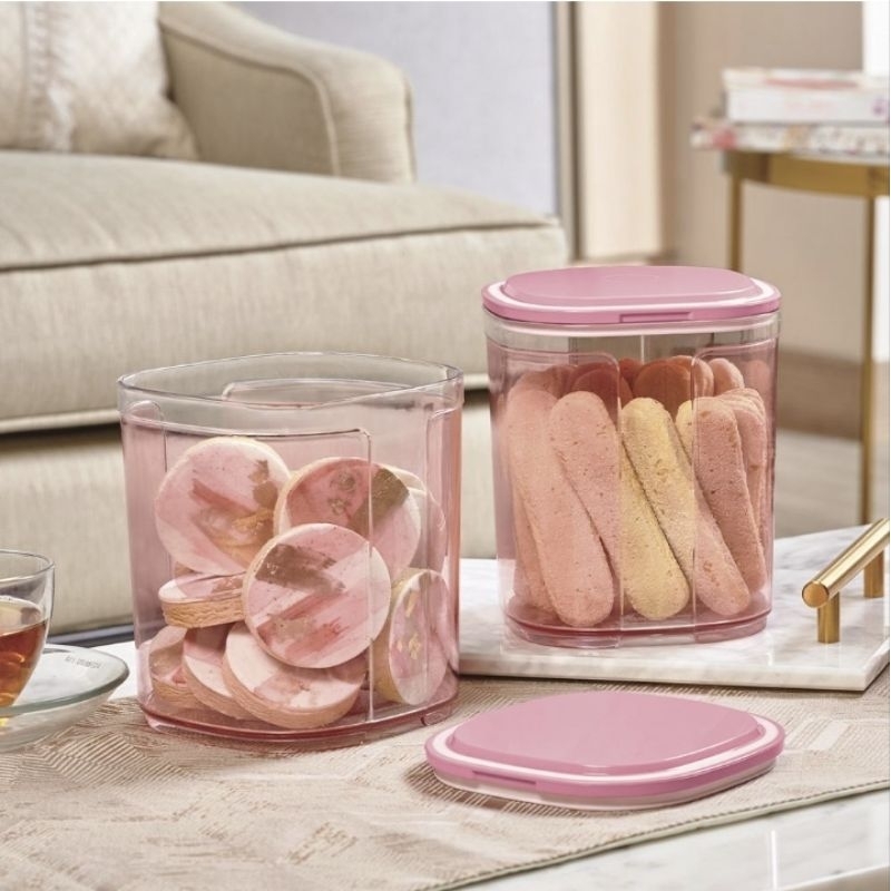 Window Canister Tupperware ( Uk 700ml & Uk 1,5L ) 1 set isi 2 pcs Free Box Garansi selamanya ( Tople
