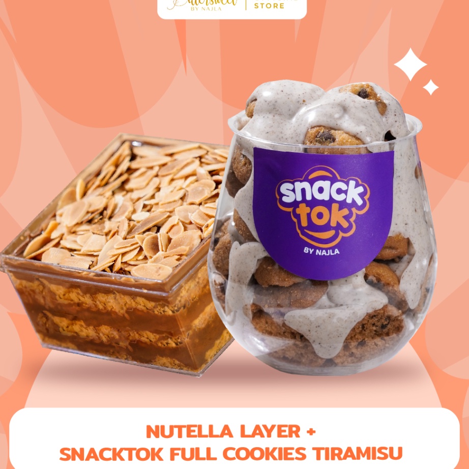 

ORIGINAL Bittersweet by Najla Nutella Layer Snacktok Full Cookies Tiramisu