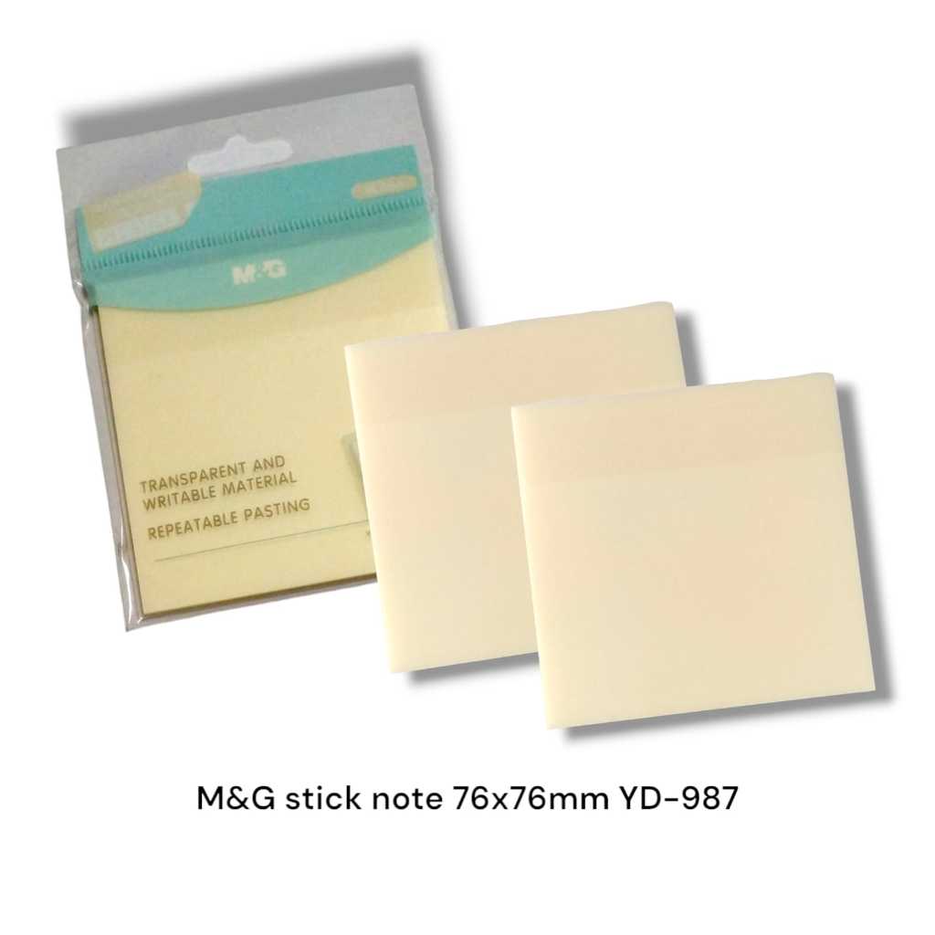 

Sticky Notes Memo Tempel Plastik Bening Transparan M&G isi 50 lembar