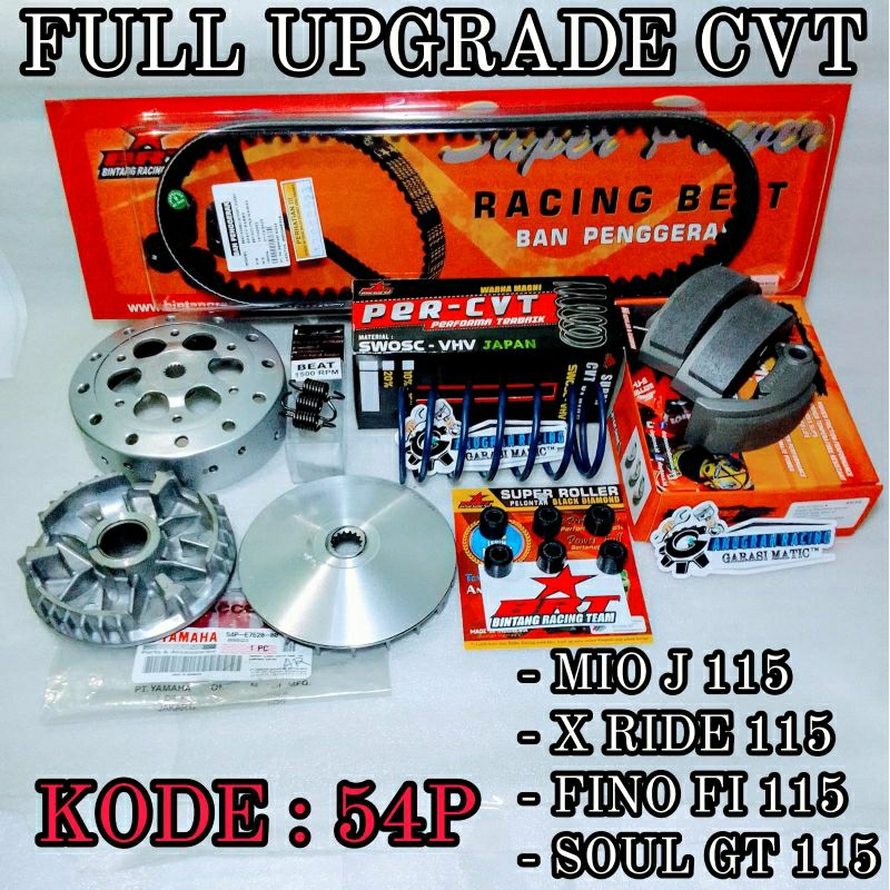 FULL UPGRADE CVT KIRIAN KODE 54P MIO J MIO GT X RIDE OLD FINO 115 FI SOUL GT 115 MANGKOK GANDA CUSTO