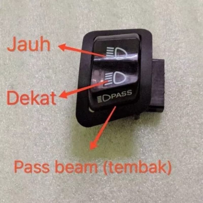 TOMBOL PASS BEAM 4 PIN VARIO LED OLD 2016 - 2017 VARIO LAMA 110 KARBU CARBU SAKLAR DIM 3 FUNGSI BIM 