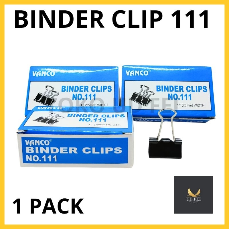 

(1 PACK) binder clip 111/ binder clip/ clip dokumen/ binder clip hitam