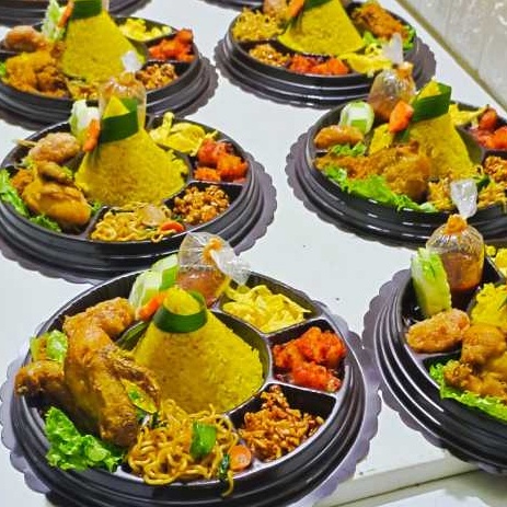 

COD TERMURAH Nasi Tumpeng Mini Sekat Siap Saji Paket Ekonomis