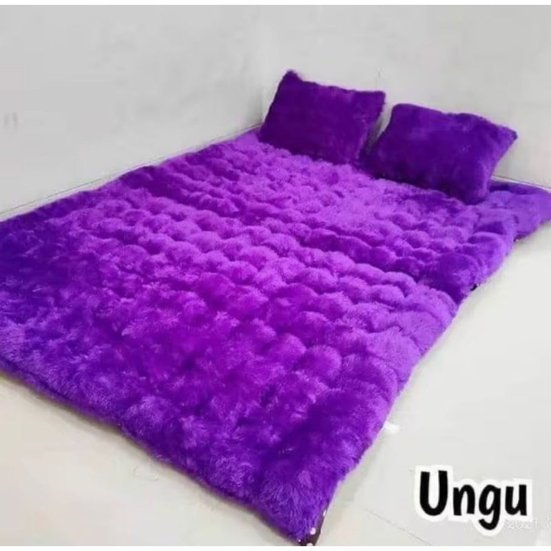 kasur Bulu gender surpet gender menul free bantal 2 ukuran 180x140 cm kasur lantai