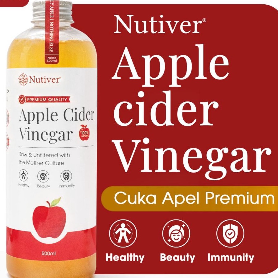 

GROSIR Cuka Apel Organik With The Mother Nutiver 5ml Apple Cider Vinegar Minuman Diet dan Kesehatan