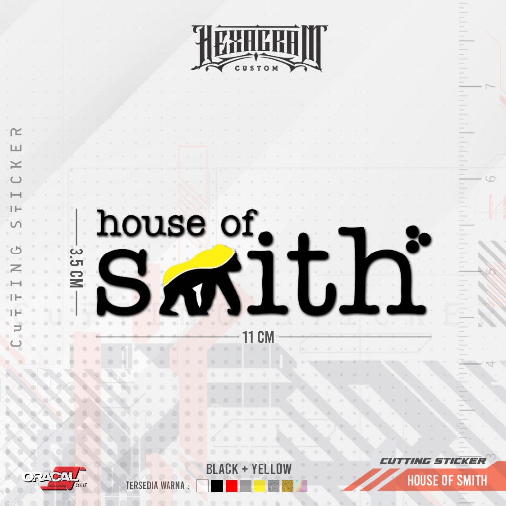 

Cutting Sticker House of Smith Clothing Logo | Stiker Cutting Logo Clothing House of Smith