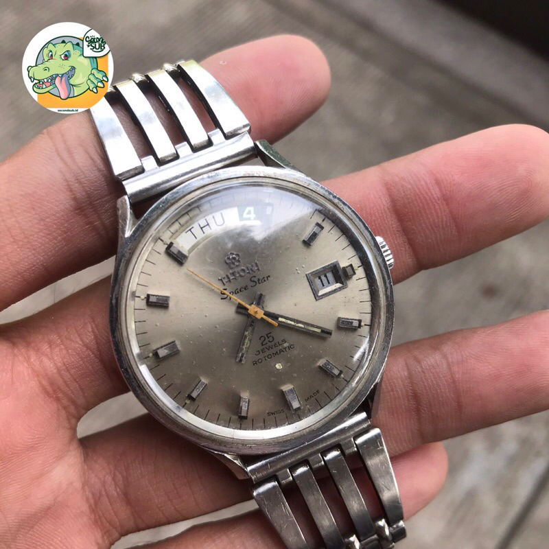 jam tangan vintage Titoni space Star president Automatictic Swiss jadul kuno antik