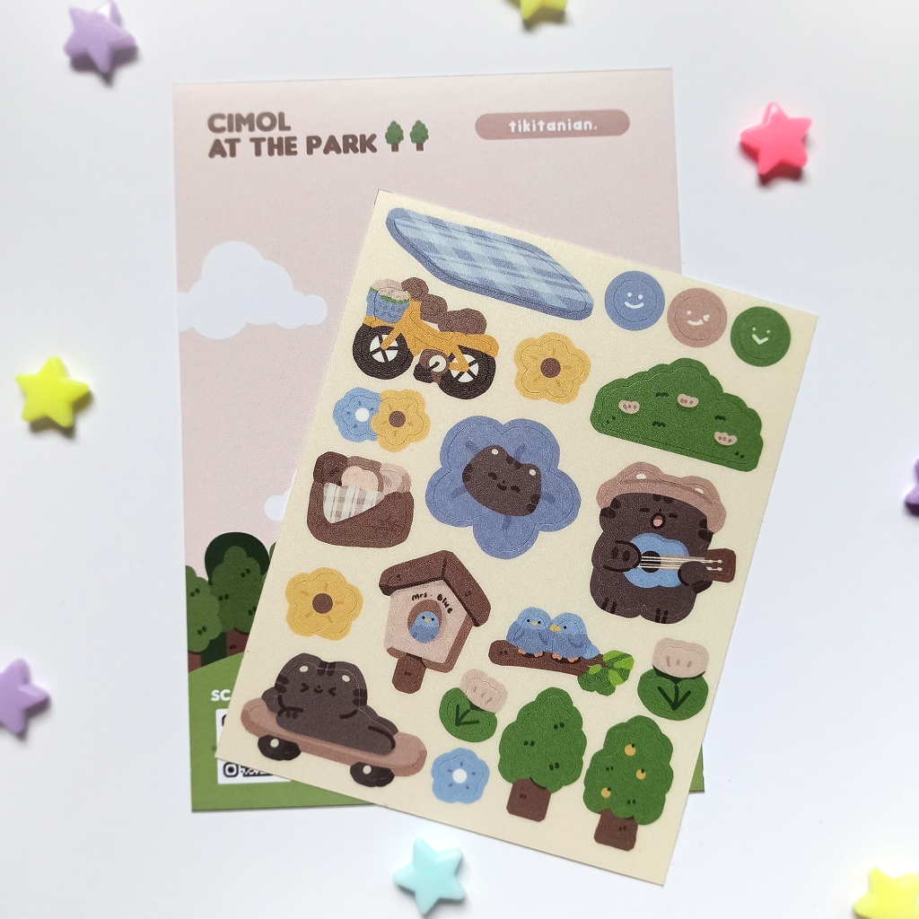 

Tikitanian Sticker Sheet CIMOL AT THE PARK Jurnaling dan Deco