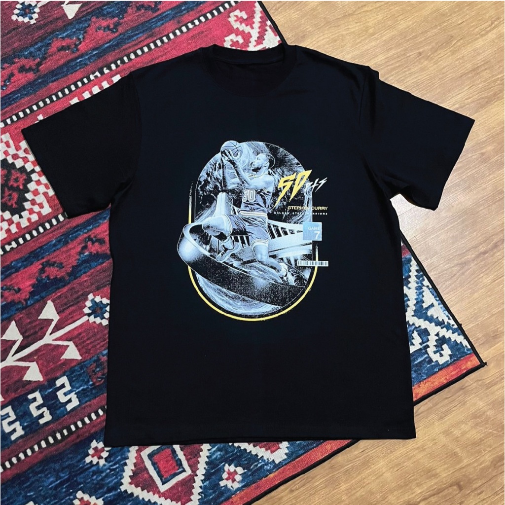 Steph Curry 50pts Tshirt Heavyweight Cotton Combed 16s Kaos NBA Bootleg Vintage