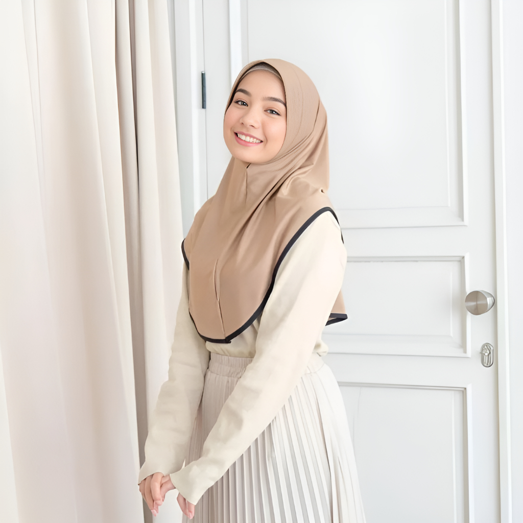 YASMEEN JILBAB INSTAN LIST KOMBI/HIJAB BERGO HAMIDAH/BERGO OVAL PET ANTEM/JERSY PREMIUM/JILBAB BAGUS