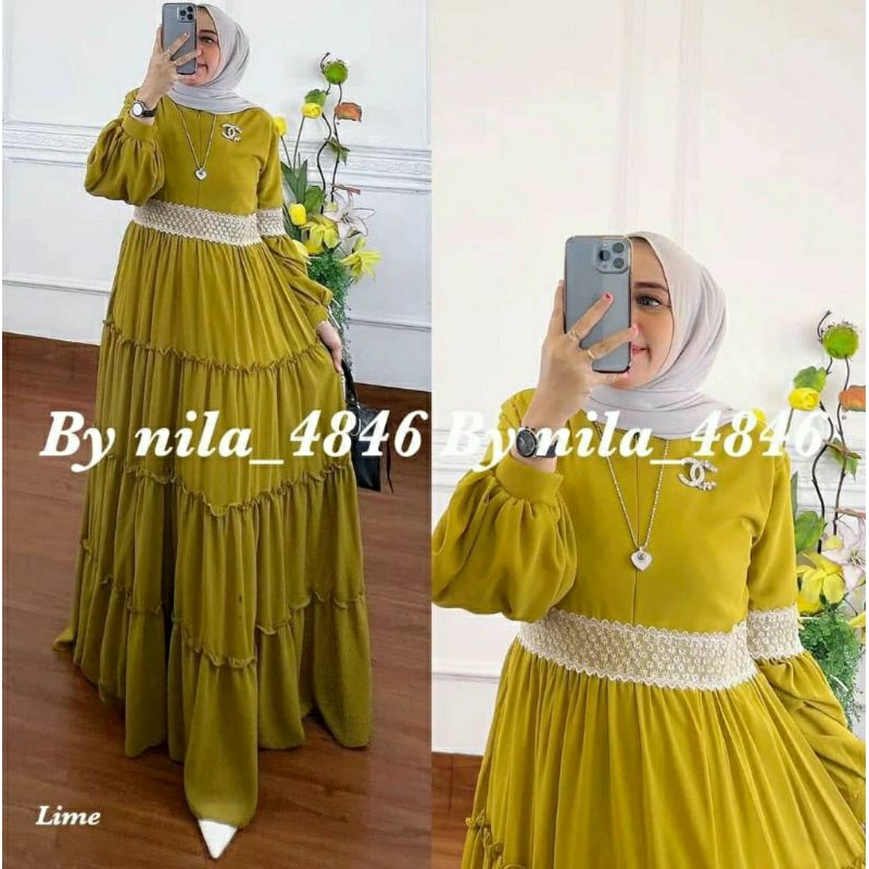 Danisa maxy Gamis renda terbaru Celosia|Gracia Asonda maxy| Saisha maxy label| Zahra Fujita dress