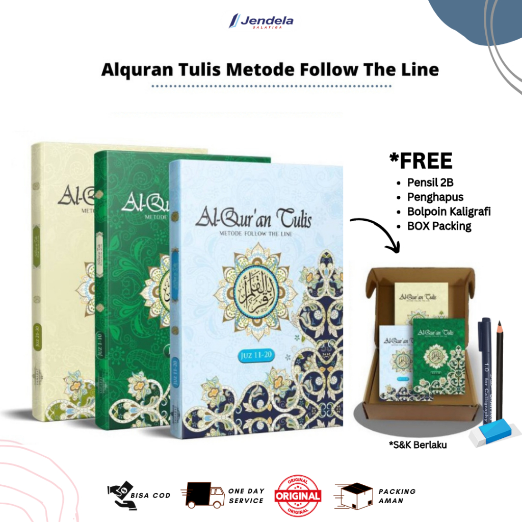 Alquran Tulis Metode Follow The Line Juz 1-30 - Alquran Tulis Sendiri
