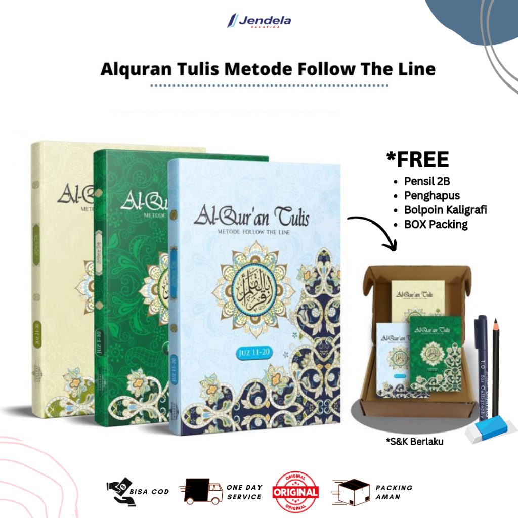 Alquran Tulis Metode Follow The Line – Buku Latihan Menulis Al Qur’an Juz 1–30