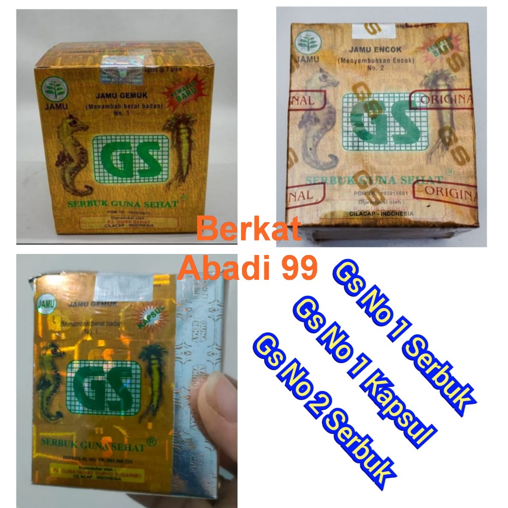 Jamu GS No.1 Gemuk Sehat & Jamu Gs No.2 Encok