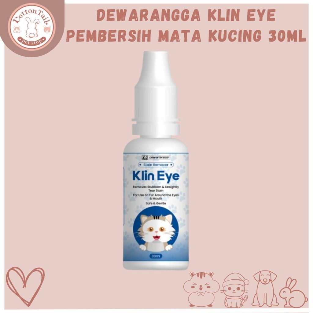 DEWARANGGA Klin Eye Pembersih Mata Kucing - Pembersih Mata Kucing Belekan DEWARANGGA