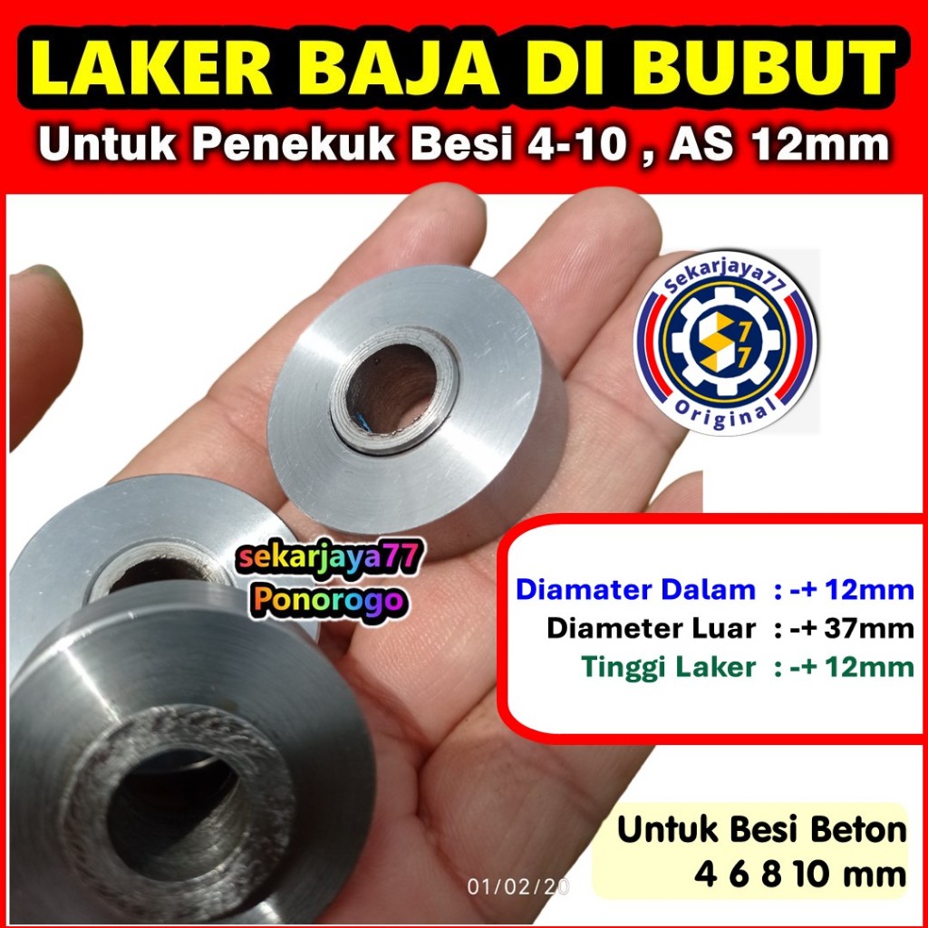 Sparepart Alat Bending besi Begel Behel 4 6 8 10 mm Laker Lahar Bearing Dibubut Custom Sekarjaya77 SPGD010