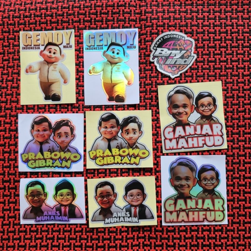 

Sticker Capres Stiker Prabowo Ganjar Amin Gemoy