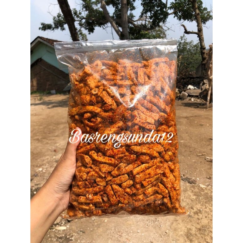 

Basreng Baso goreng pedas super krispi Bumbu kering daun jeruk 1 kg promo gratis ongkir