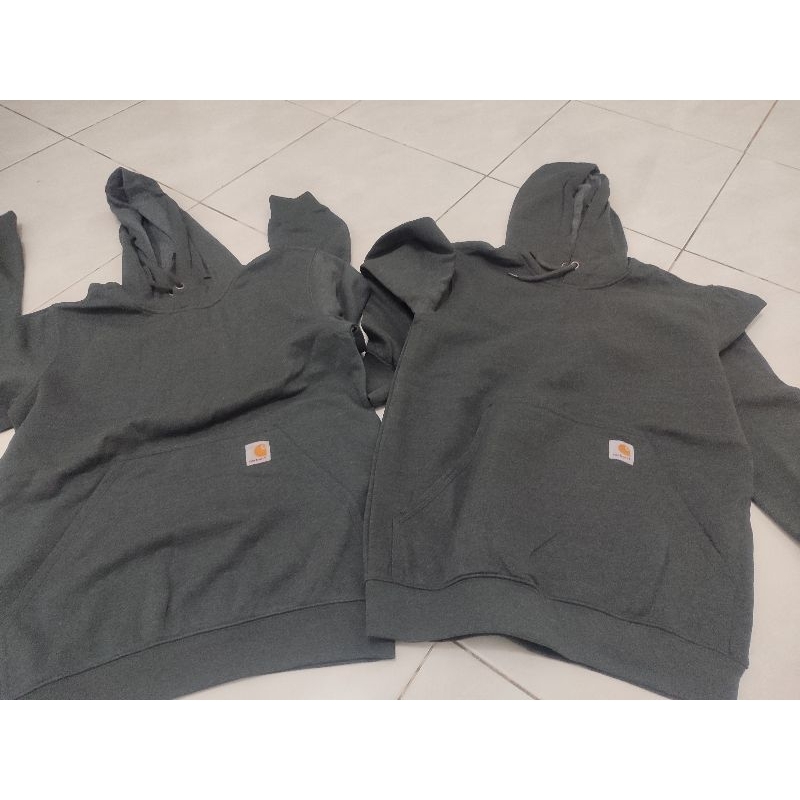 Hoodie CARHARTT Abu Gelap 2 PCS tag size S