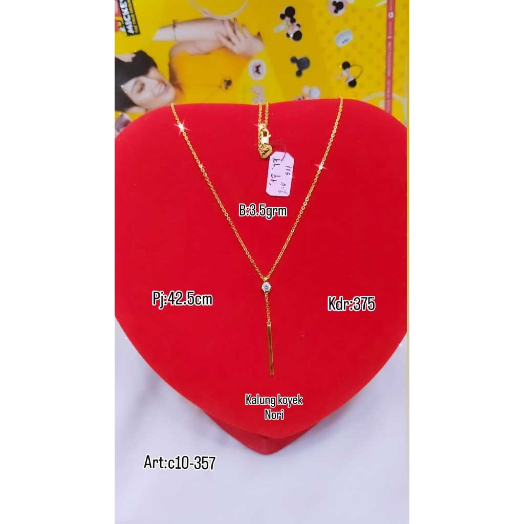 Kalung Emas Asli Motif Nori Ajaib Kadar 375 3.5 Gram C10-357