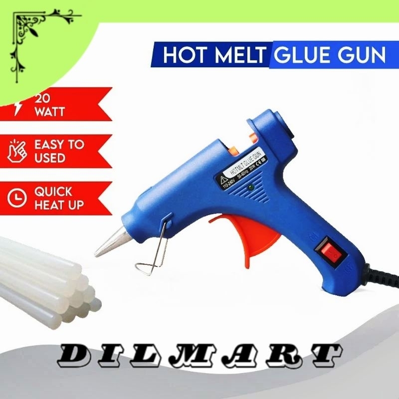 

(pcs)lem tembak real foto ada on off, glue gun on off