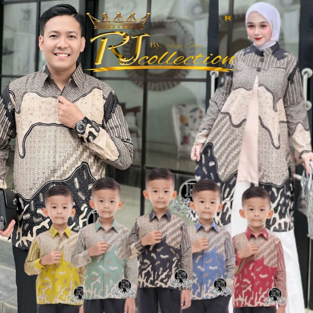 Couple Baju Batik Keluarga / Baju Anak Laki-Laki / Tunik Batik Modern / Blouse Batik Terbaru / Batik