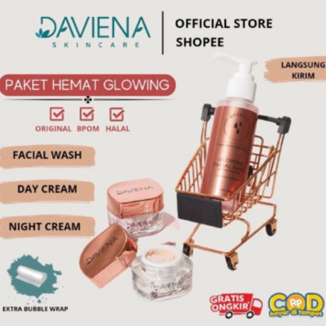 (PROMO) PAKET HEMAT GLOWING SERIES | DAVIENA SKINCARE | DAVINA | DEVINA | PAKET HEMAT GLOWING SERIES