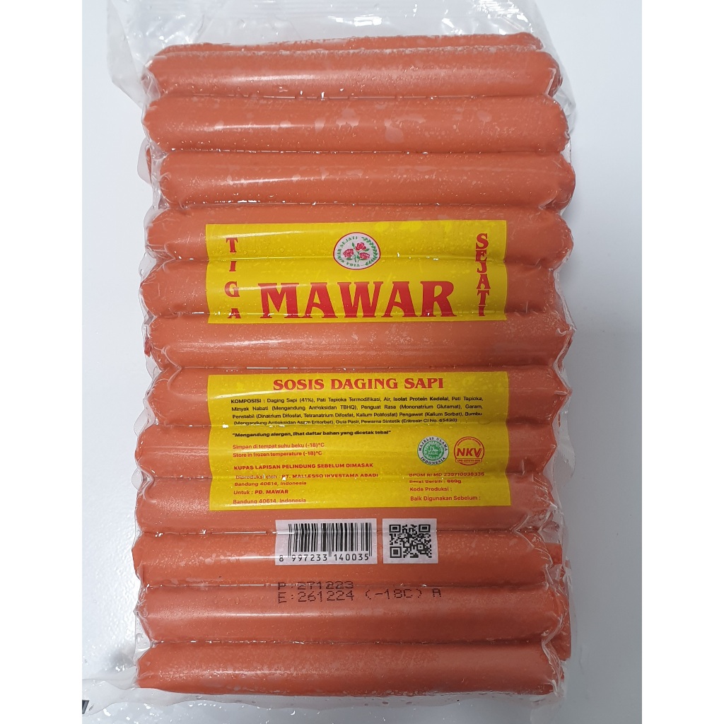 

Sosis Mawar Sapi 800 gram