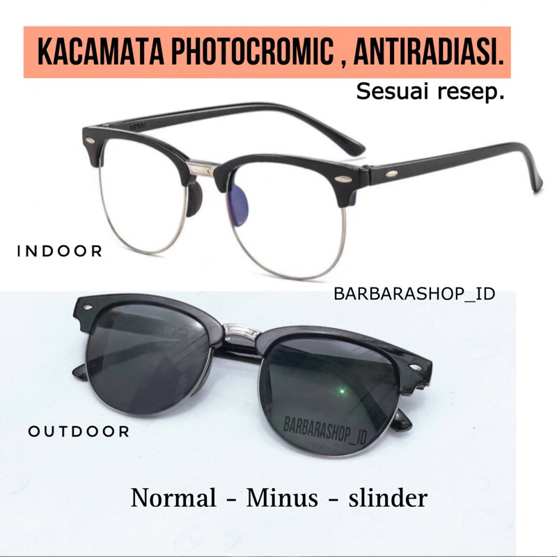 KACAMATA PHOTOCROMIC MINUS 1,2,3,4,5,6,7,8,9 SESUAI RESEP KACAMATA MINUS SLINDER