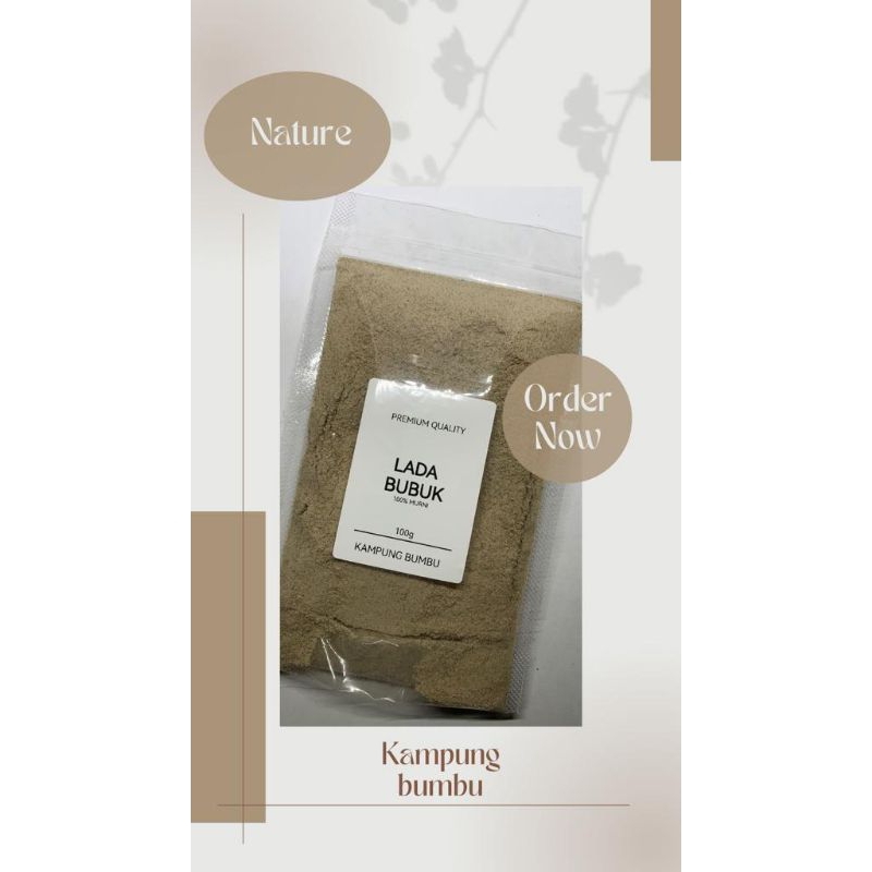 

Lada Putih Bubuk Murni (100gram)