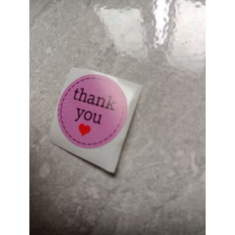 

MBJM - 1 BIJI (BUKAN 1 ROLL) STICKER THANK YOU 2,5cm STICKER THANK YOU PER LEMBAR