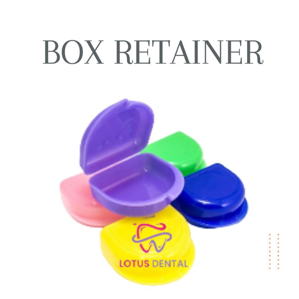 Kotak retainer behel ortho besar denture box gigi palsu tempat wadah hawley retainer kawat gigi brac