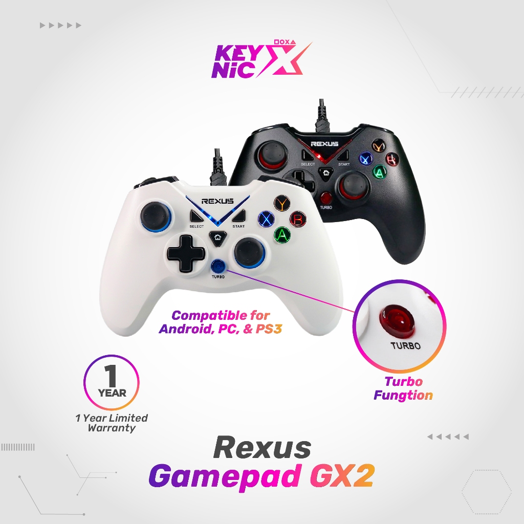 Rexus Pro Gaming Stick Controller Gamepad GX2 Garansi Resmi KEYNIC