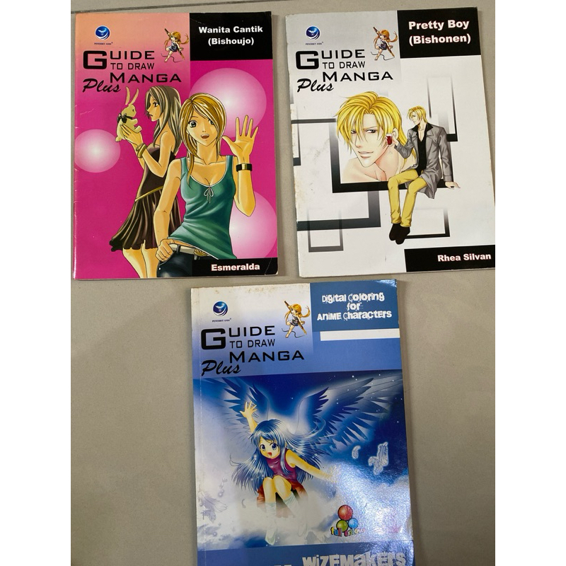 guide to draw manga plus wanita cantik bishoujo pretty boy bishonen digital coloring for anime chara