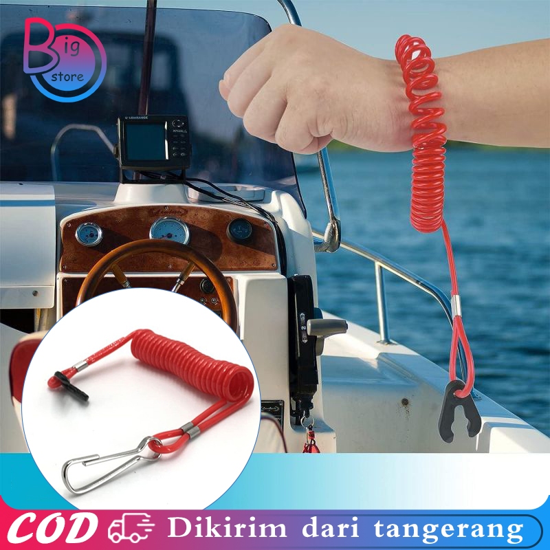 Perahu Switch Kill Mesin Tempel Safety Tether Lanyard Aksesoris Mesin Tempel Stop Switch Mesin Tempe