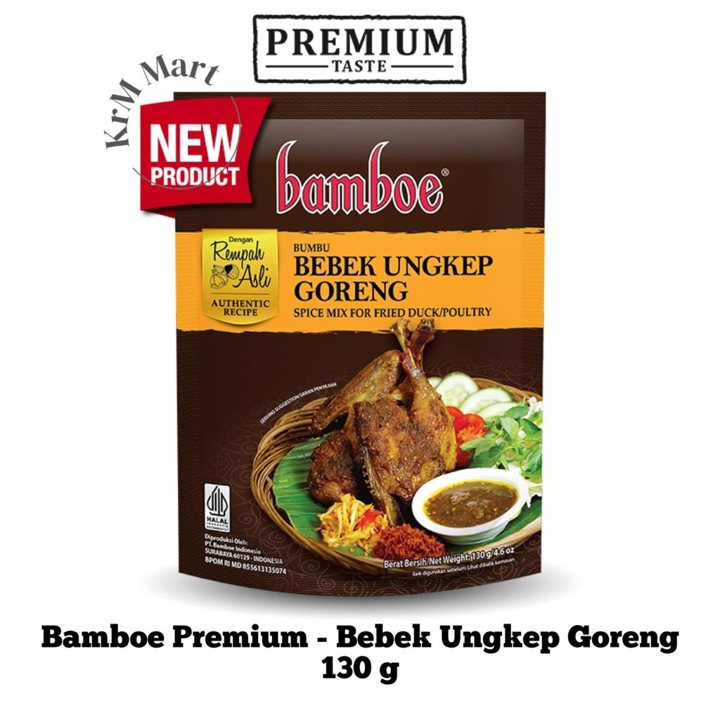 

Bamboe Premium Bebek Ungkep Goreng bambu bumbu instan 1 bungkus