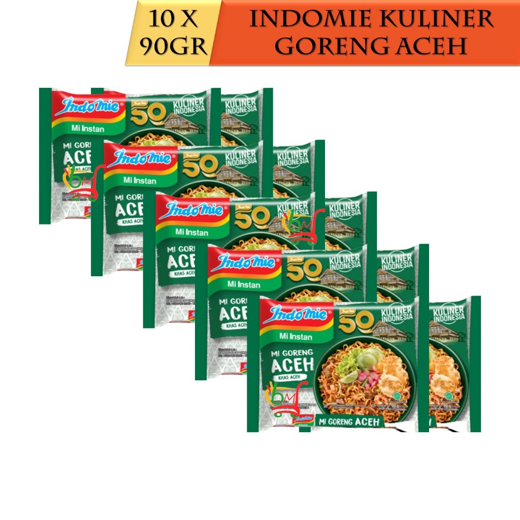 

10PCS Indomie Goreng Kuliner Indonesia Mi Goreng Aceh Khas Aceh