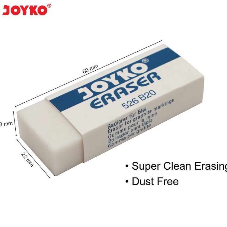 

ART N63H Penghapus Joyko Besar Putih 526B2 1pak2pcs