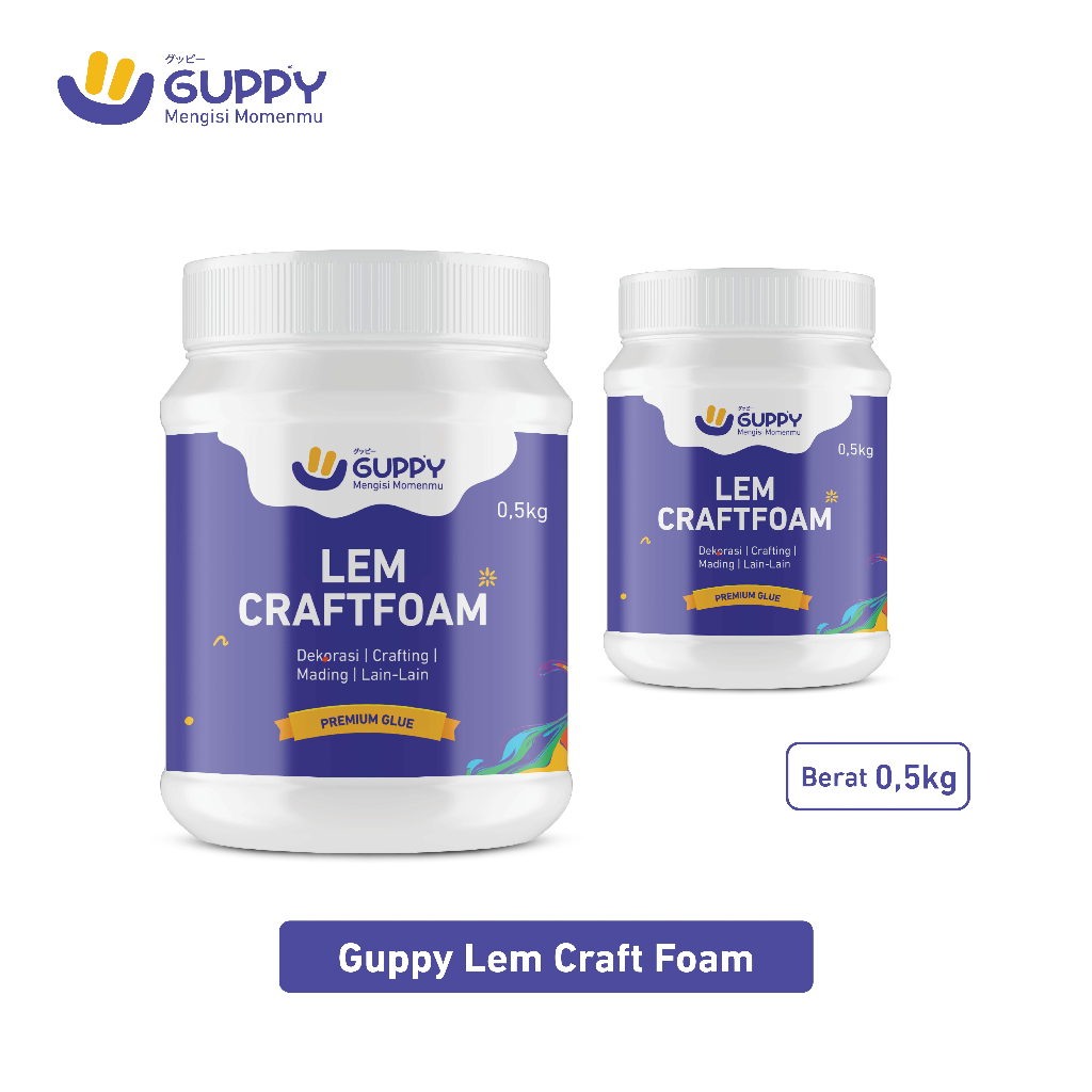 

Guppy Lem Styrofoam 0,5 kg, Lem Gabus, Craft Foam