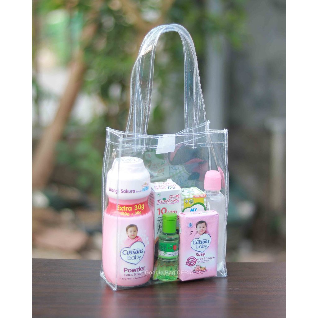 

P15xL5xT20 Goodie Bag Tas Mika Hampers transparan